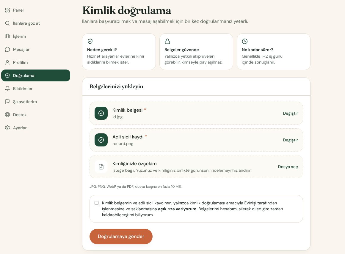 Kimlik doğrulama sayfası